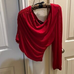 Elegant Red one shoulder Blouse